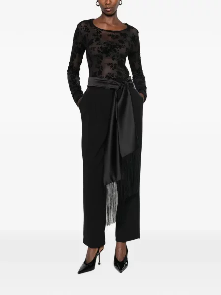 Pantaloni Imperial cu franjuri negru
