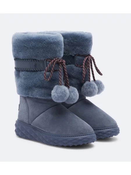 Botine Jimmy Choo din piele de căprioară cu platformă albastru