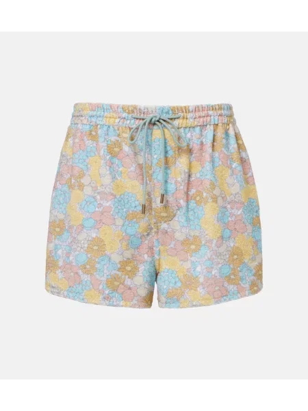 Pantaloni scurți Chloé cu model floral din material terry