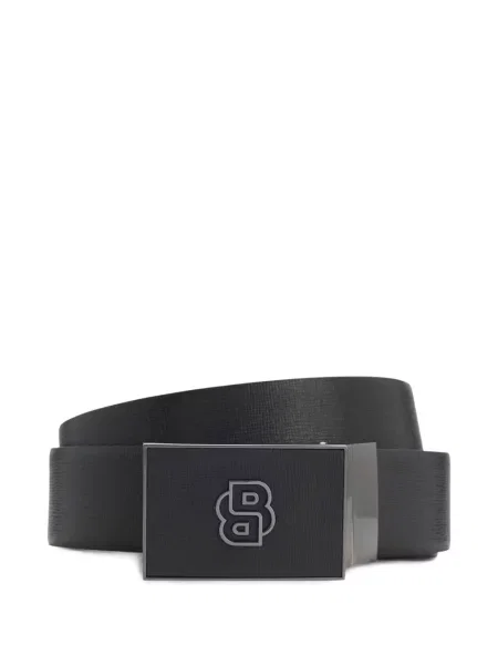 Cu centură reversibil curea Boss din piele negru