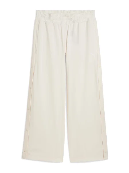 Vlnené teplákové nohavice Puma biela