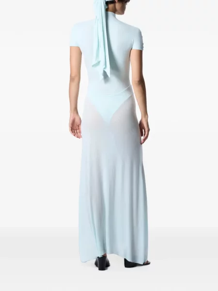 Rochie maxi Manuri cu perle verde