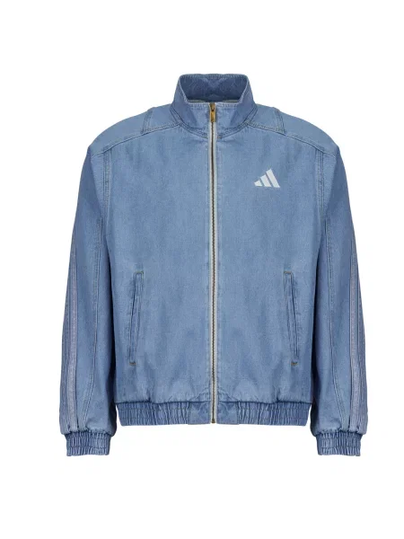 Bežecká džínsová bunda Adidas modrá