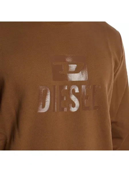 Bluza z kapturem Diesel z kapturem brązowa