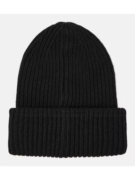 Czapka Moncler wełniana czarna