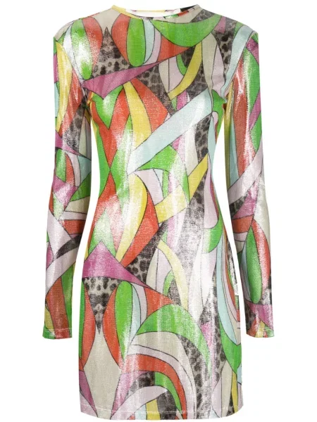 Rochie Philipp Plein tricotate cu imagine verde