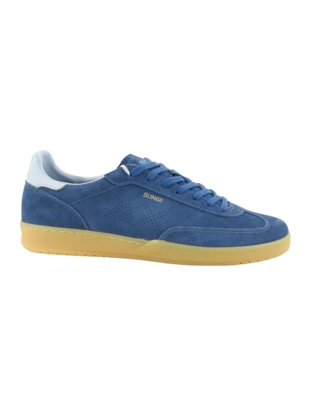 Sneakersy Sun68 skórzane niebieskie
