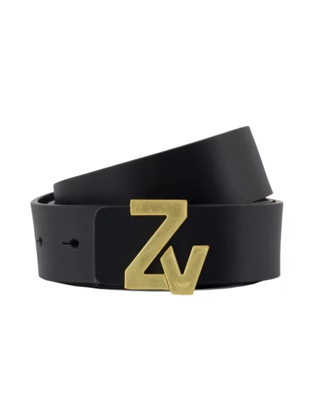 Pasek Zadig&voltaire z logo czarny