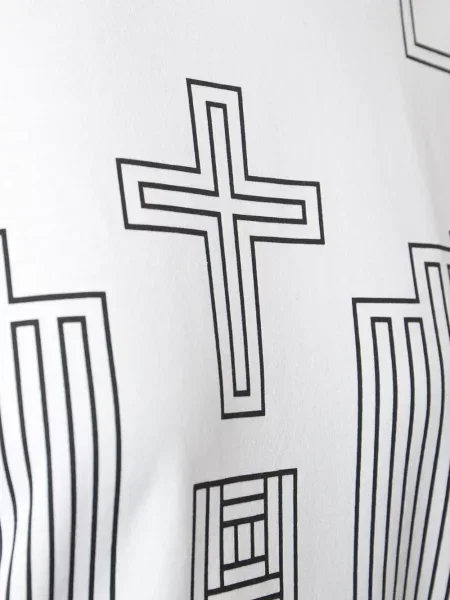 Tricou Givenchy cu imagine cu imprimeu geometric alb