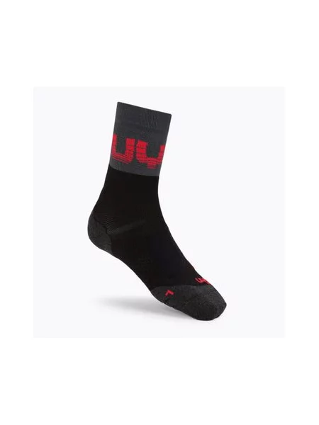 Велошкарпетки UYN Light black /grey/hibiscus чорні
