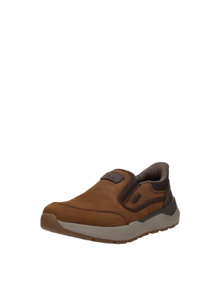 Sneakersy Rieker skórzane brązowe