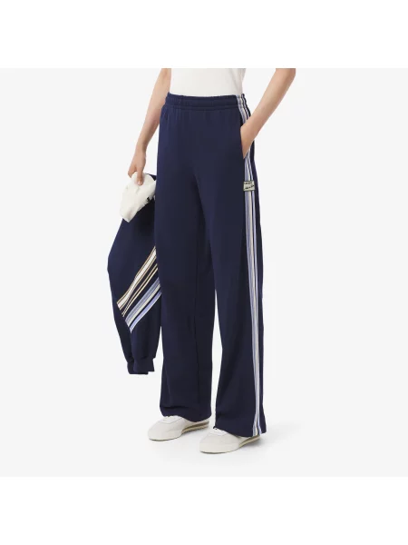 Lacoste Spodnie Dresowe Wide Leg granatowe