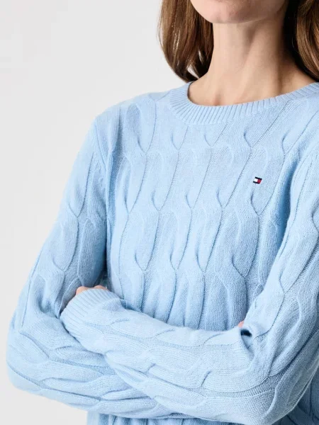 Tommy Hilfiger пуловер дамски от вълна синьо