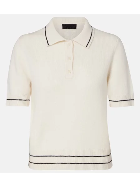Polo Nili Lotan din cașmir alb