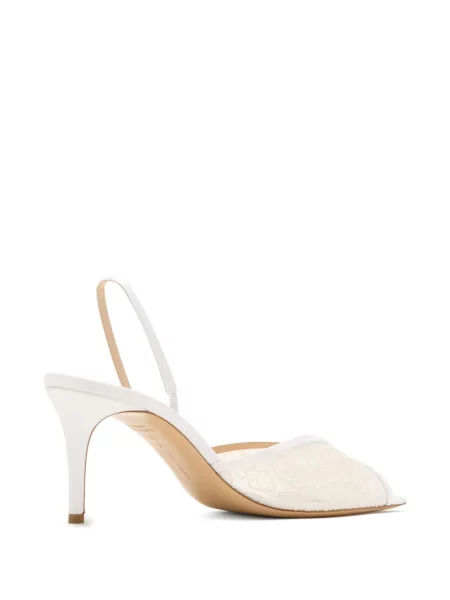 Sandale Andrea Wazen plasă slingback alb