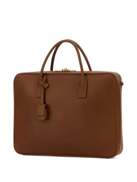 Torba Saint Laurent skórzana brązowa