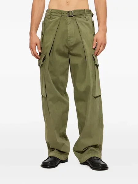 Cu centură pantaloni cargo Loewe verde