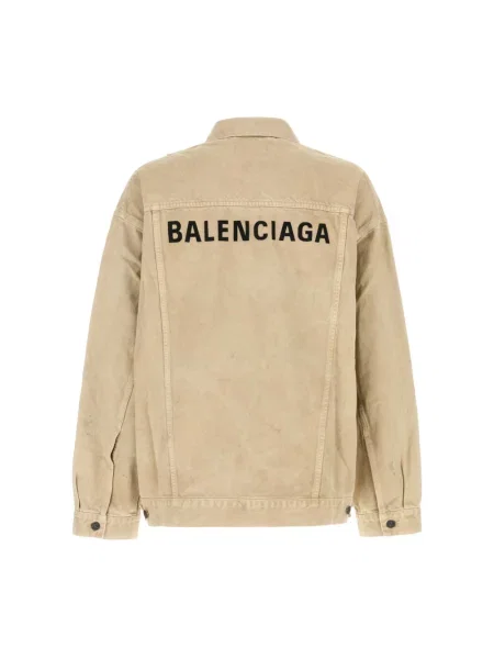 Lniana kurtka Balenciaga beżowa