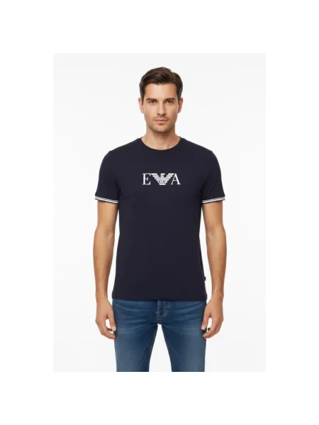 Koszulka Emporio Armani niebieska