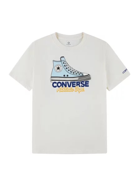CONVERSE Tricou bleumarin / albastru deschis / galben alb