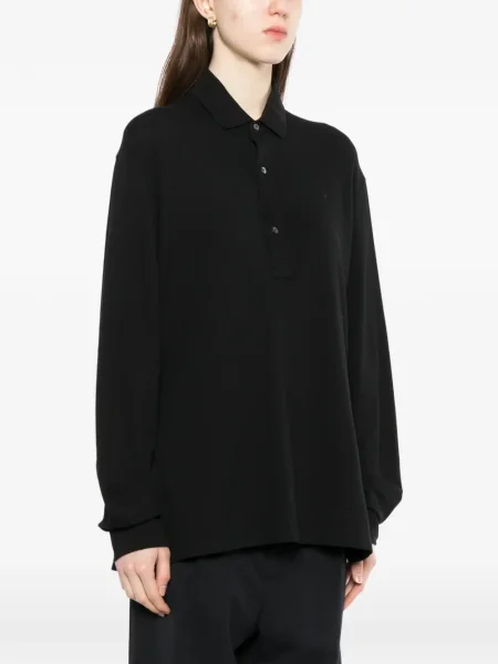 Polo Setchu cu broderie lung maro