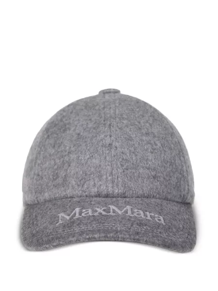 Șapcă Max Mara cu broderie gri