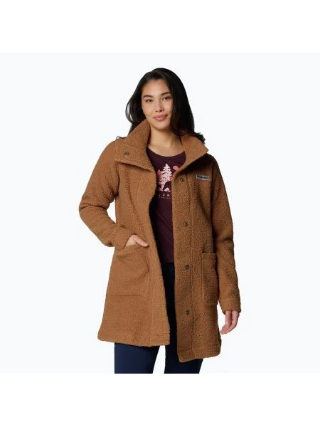 Lung hanorac din fleece Columbia din fleece maro