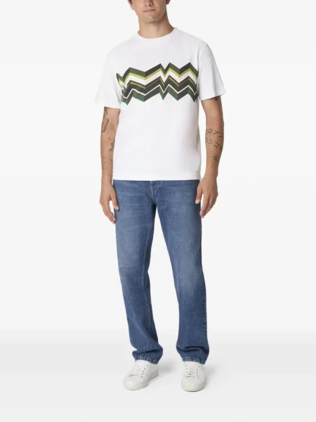 Tricou Missoni cu imagine alb
