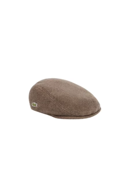 Czapka z daszkiem Lacoste wełniana brązowa