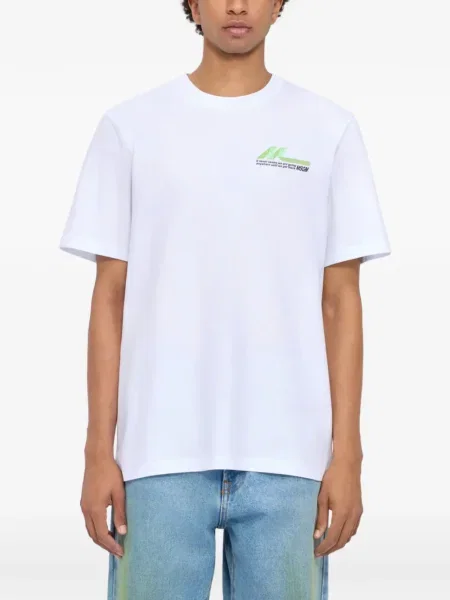 Tricou Msgm cu decolteu rotund alb