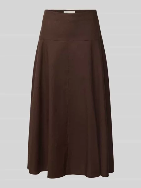 Spódnica midi z mieszanka lnu model Basque' Stefanel