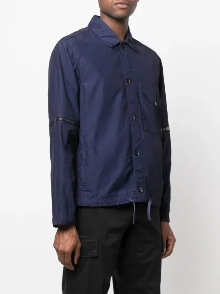 Bunda Stone Island s potiskem modrá
