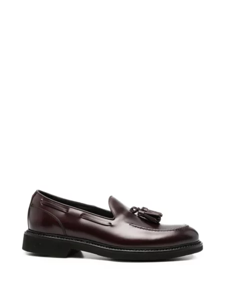 Pantofi loafer Canali din piele maro
