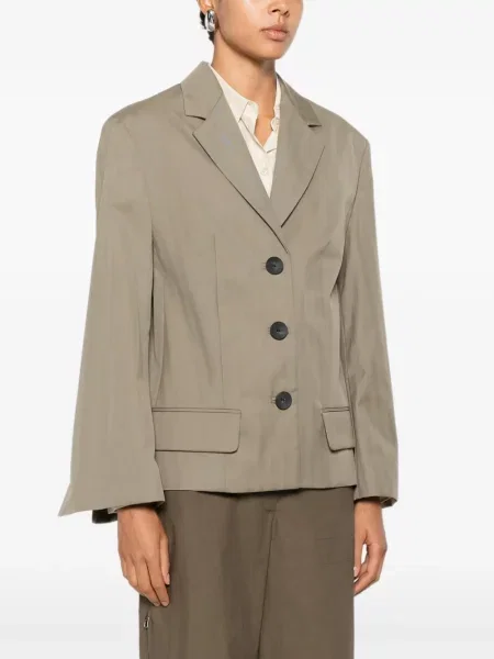 Palton By Malene Birger cu model herringbone verde