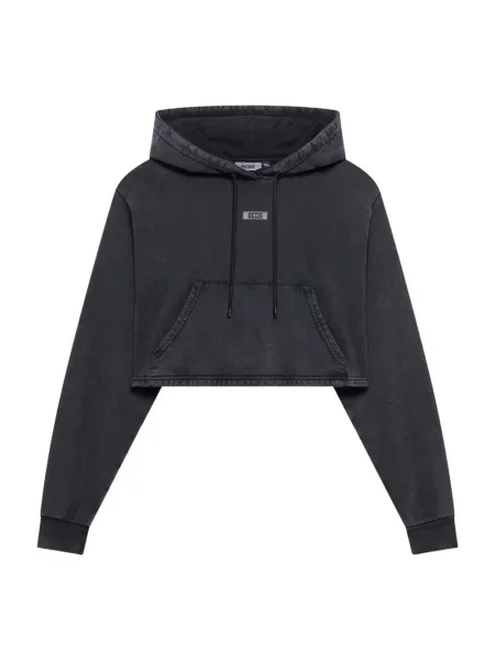 Bluza z kapturem Gcds z kapturem o skróconej długości szara