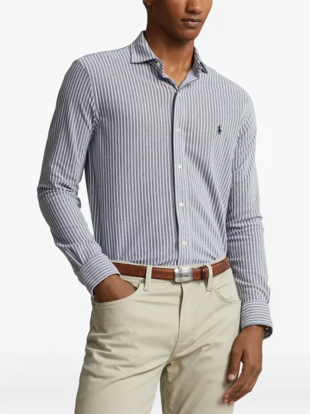 Matlasat tricou polo Polo Ralph Lauren cu decolteu rotund cu autograf roșu