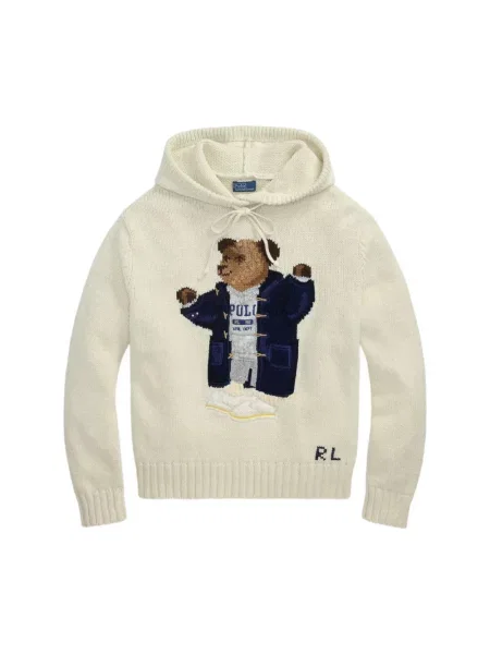 Bluza z kapturem Polo Ralph Lauren z kapturem z długim rękawem beżowa