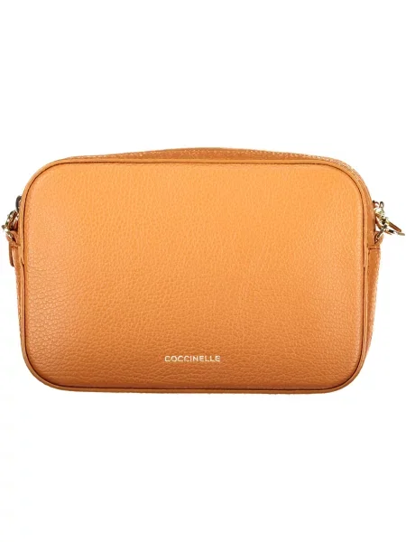 Torebka Coccinelle skórzana pomarańczowa
