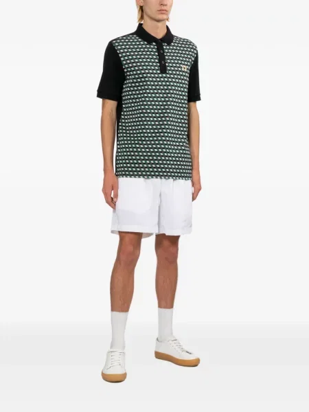 Поло тениска Fred Perry с принт черно