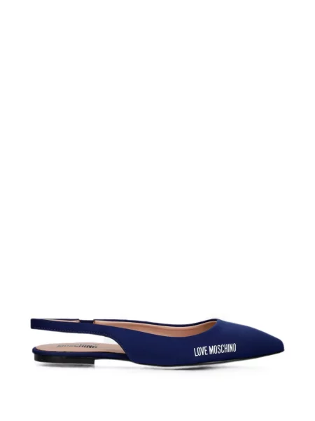 Pantofi cu toc Love Moschino cu imagine slingback albastru