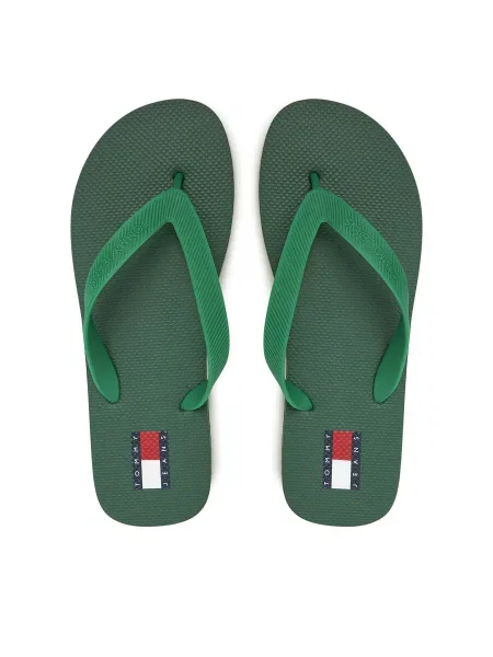 Джапанки Tommy Jeans BEACH SANDAL зелено