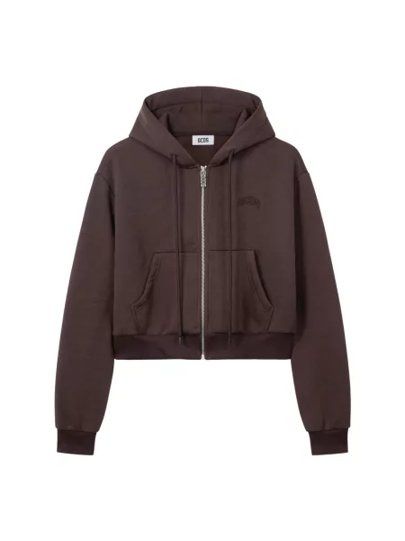 Bluza rozpinana Gcds z logo brązowa