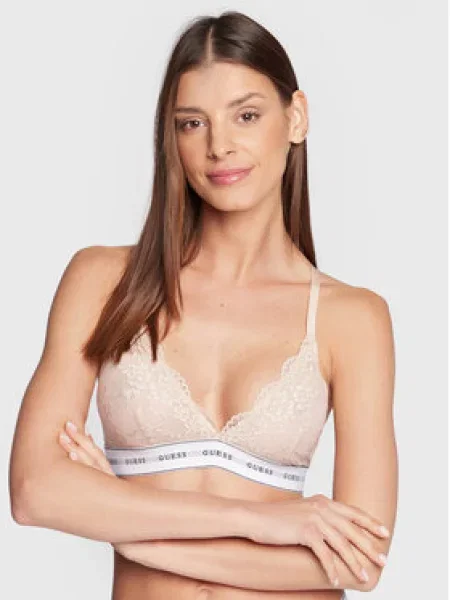 GUESS Sutien BELLE / negru / alb bej