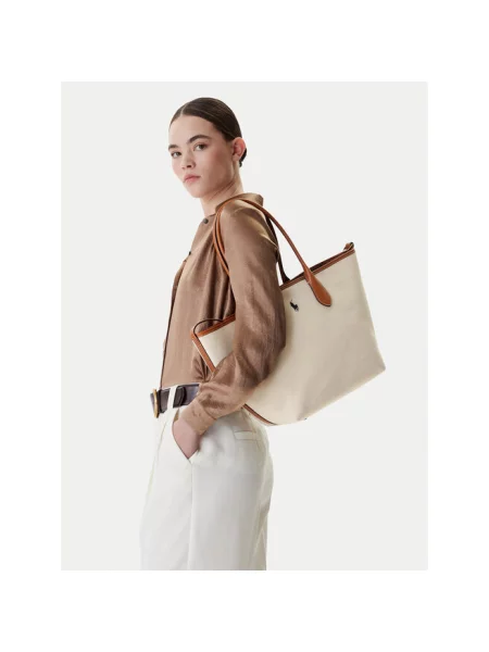 Torebka Polo Ralph Lauren beżowa