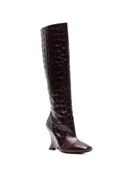 Botine Balmain cu pană maro