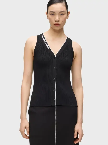 Жилет Karl Lagerfeld з автографом чорний