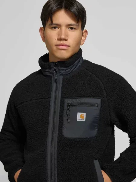Kurtka z polaru z kieszenią na piersi model ‘PRENTIS LINER’ Carhartt Work In Progress czarna