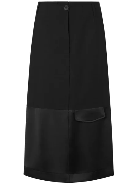 Midi spódnica jeansowa Moschino Jeans czarna