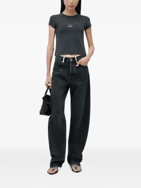 Blugi Alexander Wang cu autograf negru