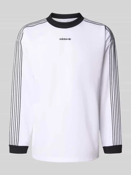 Długi longsleeve Adidas Originals z długim rękawem z dżerseju biały